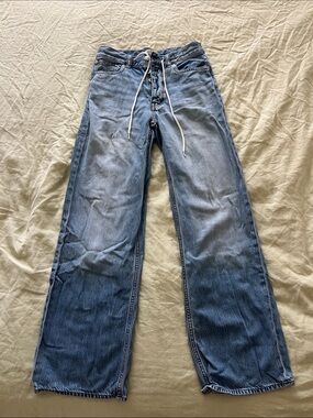 Madewell low slung baggy drawstring jeans